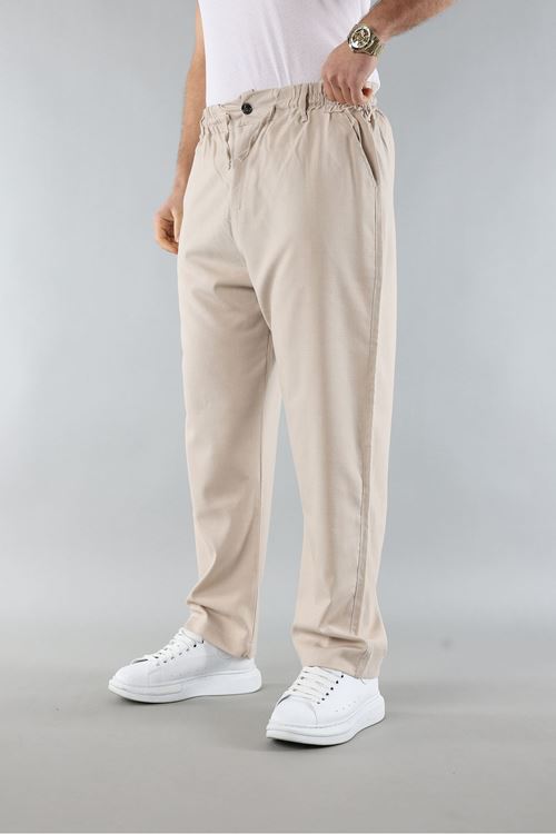 Erkek Biyeli Rahat Kesim Bol Paça Baggy Jogger