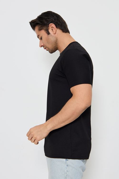 Erkek Sade Basic Bisiklet Yaka 2 İp Rahat Ferah Dokulu Kumaş Günlük Kullanıma Uygun T-shırt