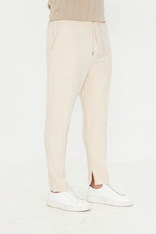 Erkek Çımalı Yandan Cepli Lastikli Bağcıklı Paça Fermuarlı Kullanışlı Slim Fit Jogger