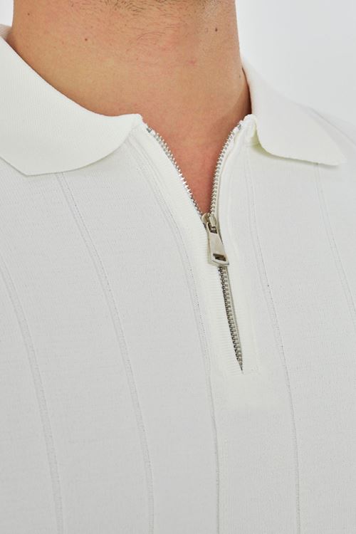 Erkek Polo Yaka Uzun kol Yarım fermuarlı Klasik Düz Günlük Kullanıma Uygun Triko