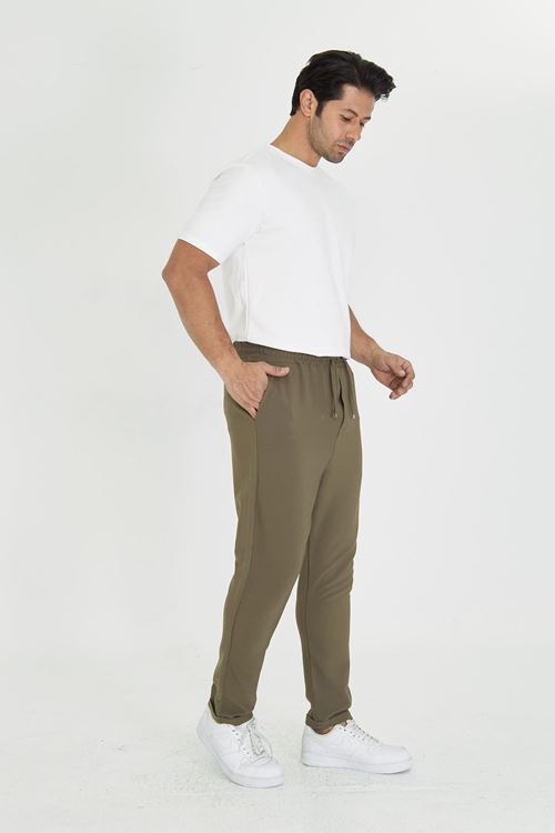 Erkek Bel Lastikli Bağcıklı Duble Paça Slim Fit Jogger Pantolon