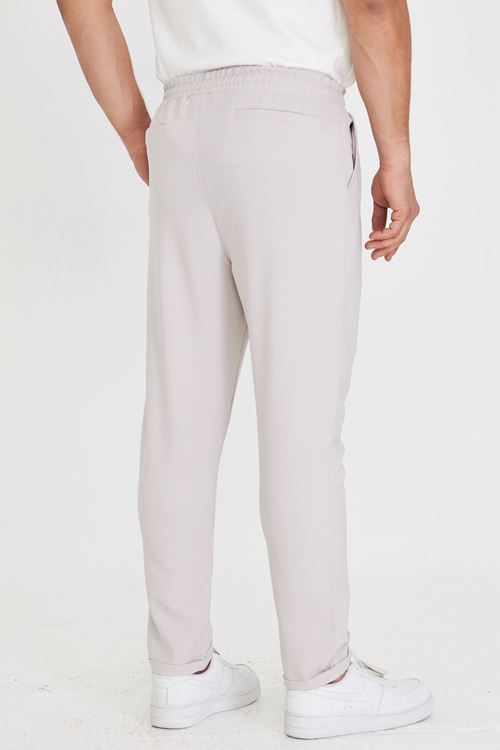 Erkek Bel Lastikli Bağcıklı Duble Paça Slim Fit Jogger Pantolon