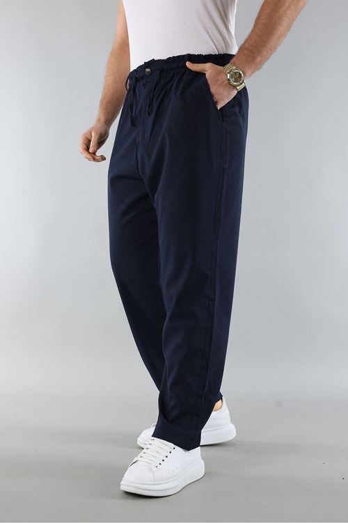 Erkek Biyeli Rahat Kesim Bol Paça Baggy Jogger