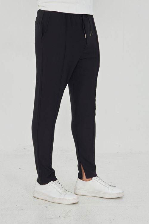Erkek Çımalı Yandan Cepli Lastikli Bağcıklı Paça Fermuarlı Kullanışlı Slim Fit Jogger