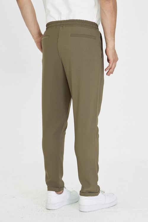 Erkek Bel Lastikli Bağcıklı Duble Paça Slim Fit Jogger Pantolon