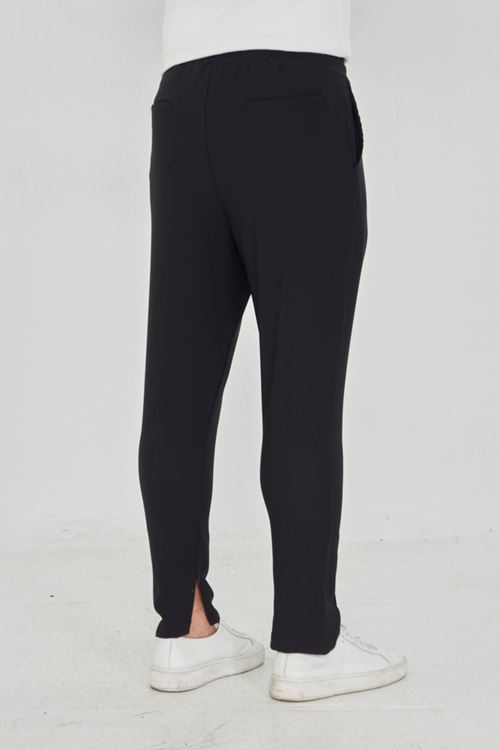 Erkek Çımalı Yandan Cepli Lastikli Bağcıklı Paça Fermuarlı Kullanışlı Slim Fit Jogger