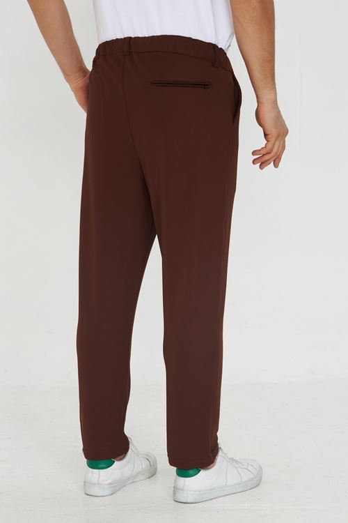 Erkek Jogger Ottoman Desen Kemerli Bel Bağlamalı Rahat Kalıp Pantolon