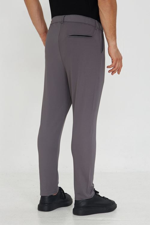 Erkek Jogger Ottoman Desen Kemerli Bel Bağlamalı Rahat Kalıp Pantolon