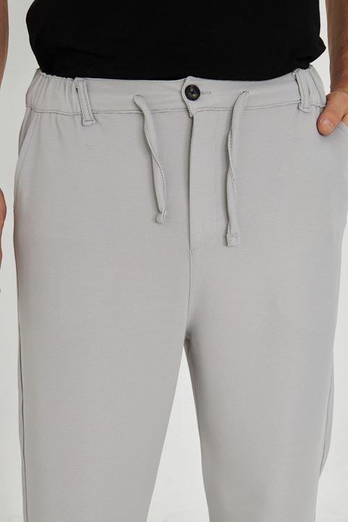 Erkek Jogger Ottoman Desen Kemerli Bel Bağlamalı Rahat Kalıp Pantolon