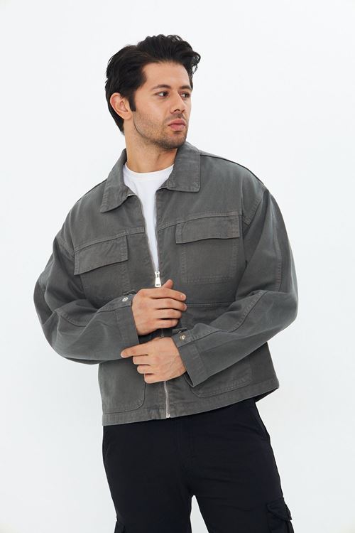 Erkek Oversize Kalıp Denim Kot Ceket