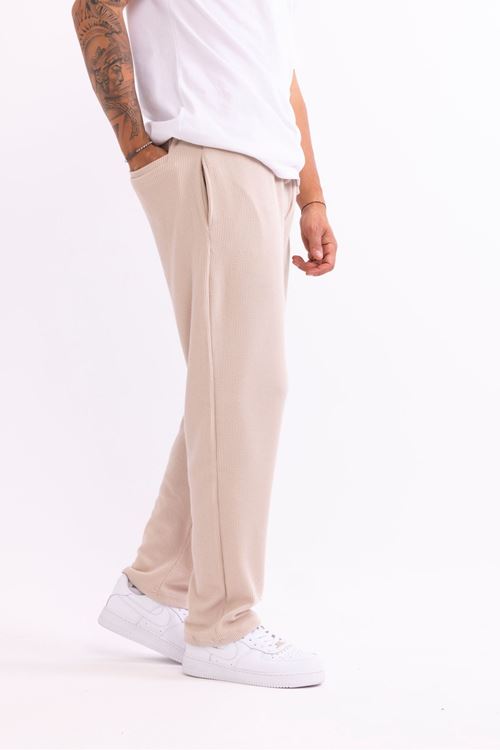 Erkek Baggy Burgu Desen Rahat Kullanışlı Pantolon