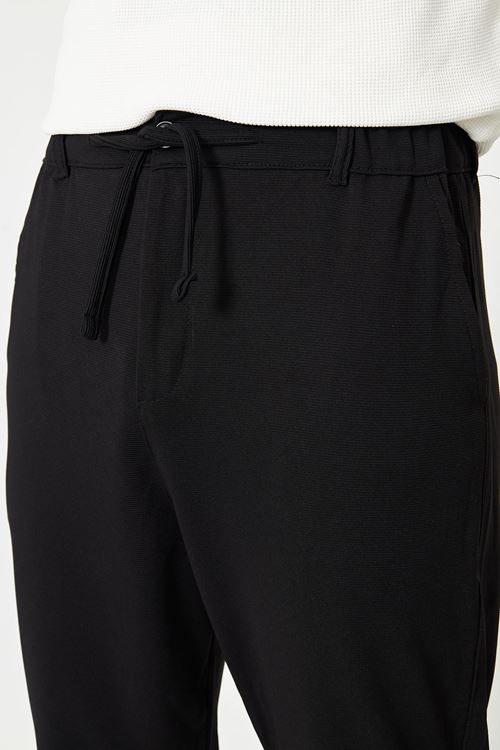 Erkek Jogger Ottoman Desen Kemerli Bel Bağlamalı Rahat Kalıp Pantolon