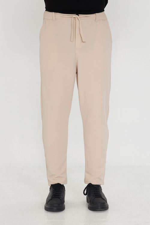 Erkek Jogger Ottoman Desen Kemerli Bel Bağlamalı Rahat Kalıp Pantolon