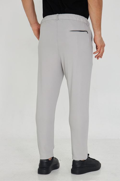 Erkek Jogger Ottoman Desen Kemerli Bel Bağlamalı Rahat Kalıp Pantolon