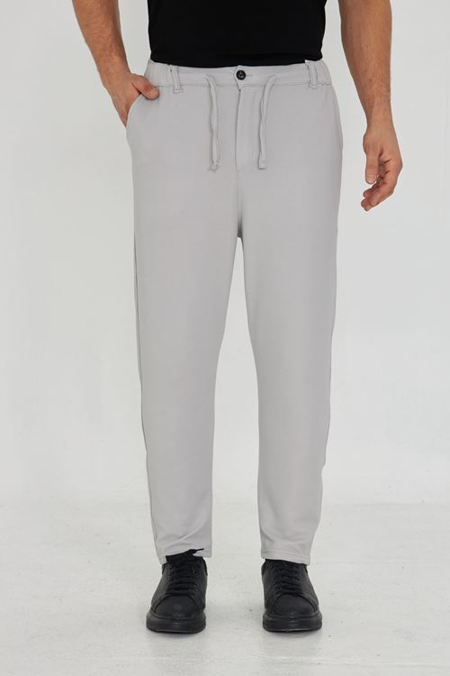 Erkek Jogger Ottoman Desen Kemerli Bel Bağlamalı Rahat Kalıp Pantolon
