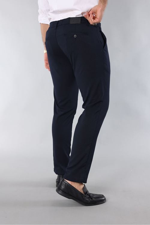 Siyah Erkek Slim Fit Likralı Bilek Boy Italyan Kesim Kumaş Pantolon Dil11