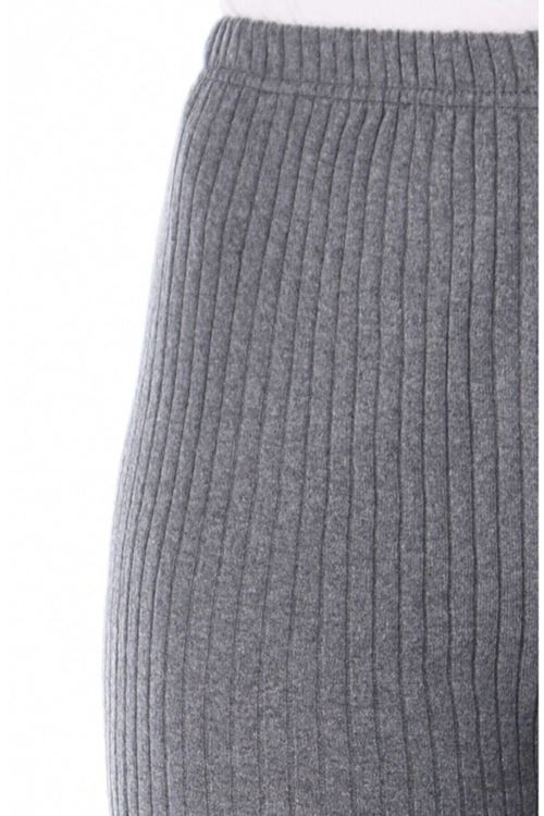 Kadın Gri Rahat Fitilli Pantolon & Eşofman