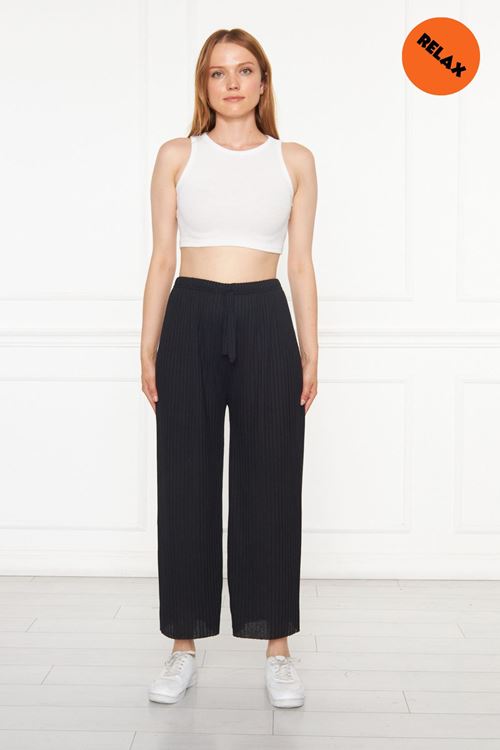 3'lü Füme - Camel- Siyah Kadın Fitilli Raporlu Pantolon & Eşofman, Gündelik Ev Giyim Pijama