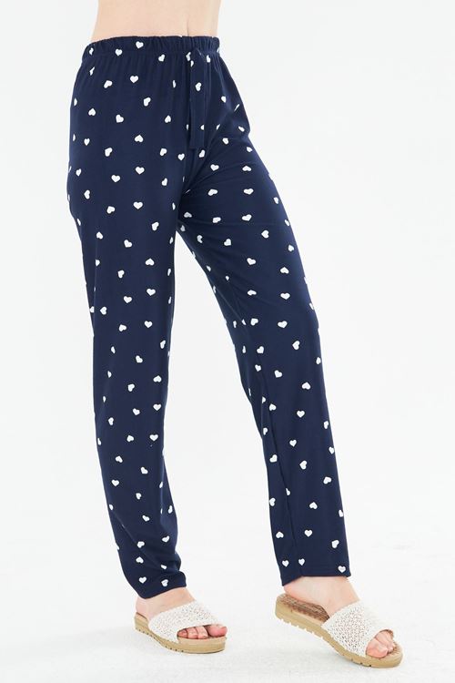 Lacivert Beyaz Kalpli Ayan Süet Eşofman Altı