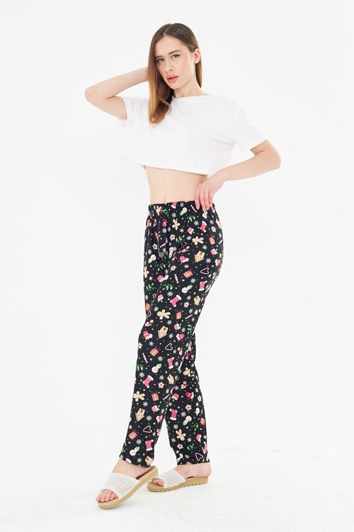 Siyah Yılbaşı Ayan Süet Eşofman Altı