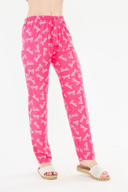 Pembe Barbie Ayan Süet Eşofman Altı