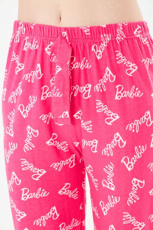 Pembe Barbie Ayan Süet Eşofman Altı