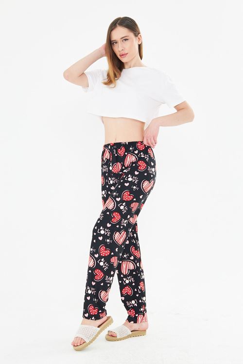 Siyah Be My Love Ayan Süet Eşofman Altı