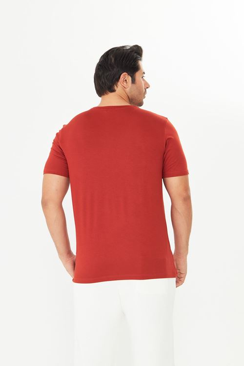 Erkek Viskon T-Shirt Yumuşak Dokulu, Rahat Nefes Alan Kumaş