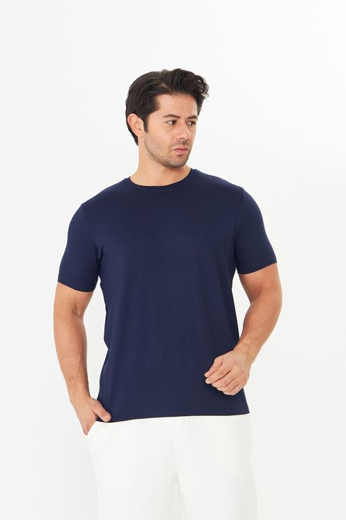 Erkek Viskon T-Shirt Yumuşak Dokulu, Rahat Nefes Alan Kumaş
