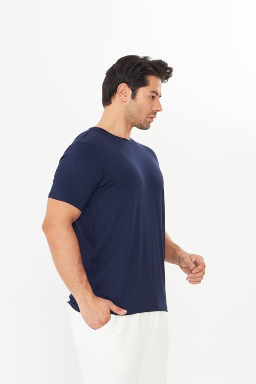 Erkek Viskon T-Shirt Yumuşak Dokulu, Rahat Nefes Alan Kumaş