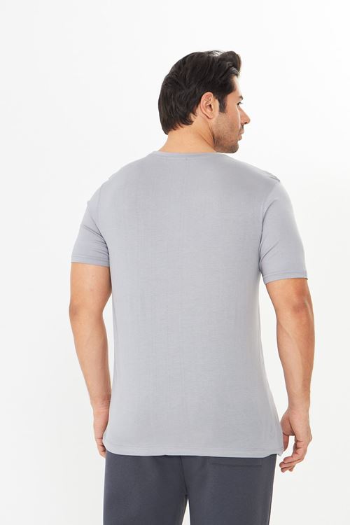 Erkek Viskon T-Shirt Yumuşak Dokulu, Rahat Nefes Alan Kumaş