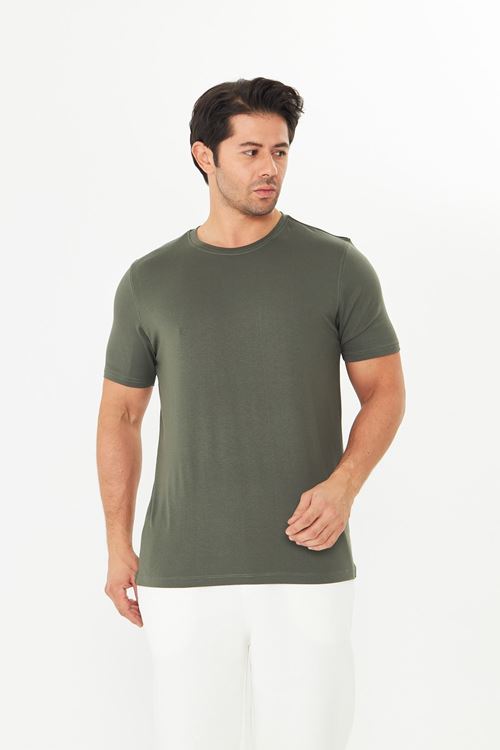Erkek Viskon T-Shirt Yumuşak Dokulu, Rahat Nefes Alan Kumaş