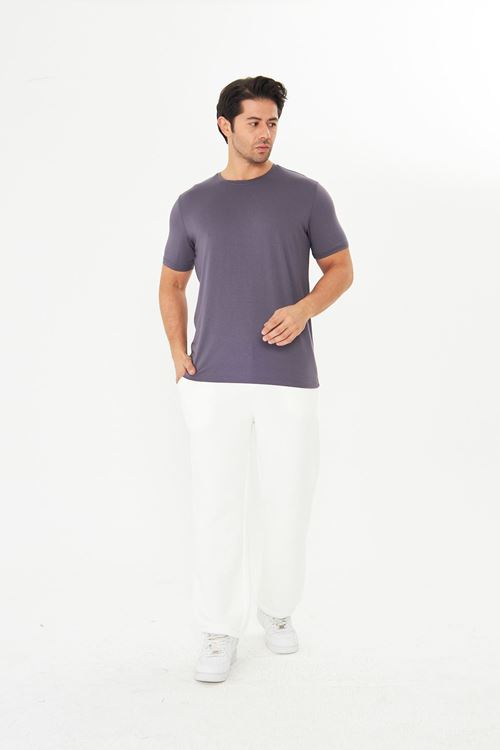 Erkek Viskon T-Shirt Yumuşak Dokulu, Rahat Nefes Alan Kumaş