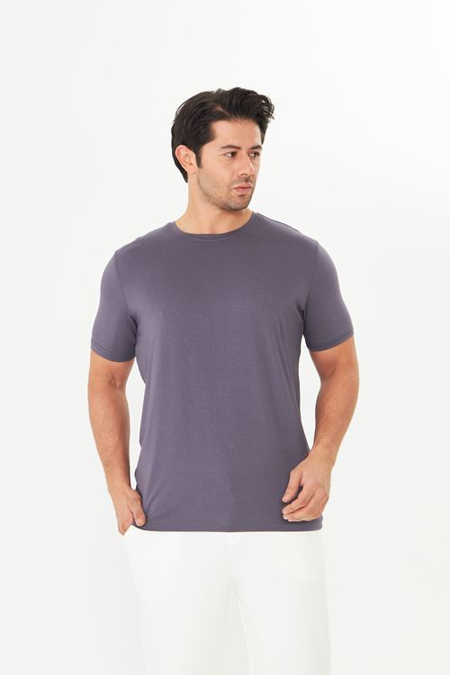 Erkek Viskon T-Shirt Yumuşak Dokulu, Rahat Nefes Alan Kumaş
