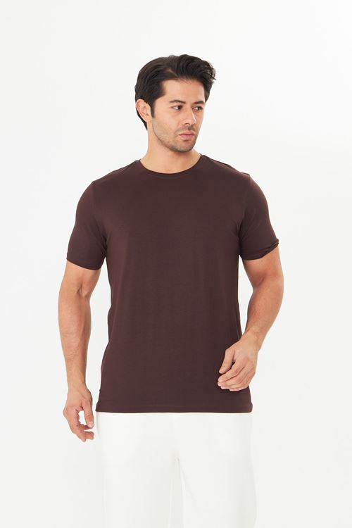 Erkek Viskon T-Shirt Yumuşak Dokulu, Rahat Nefes Alan Kumaş
