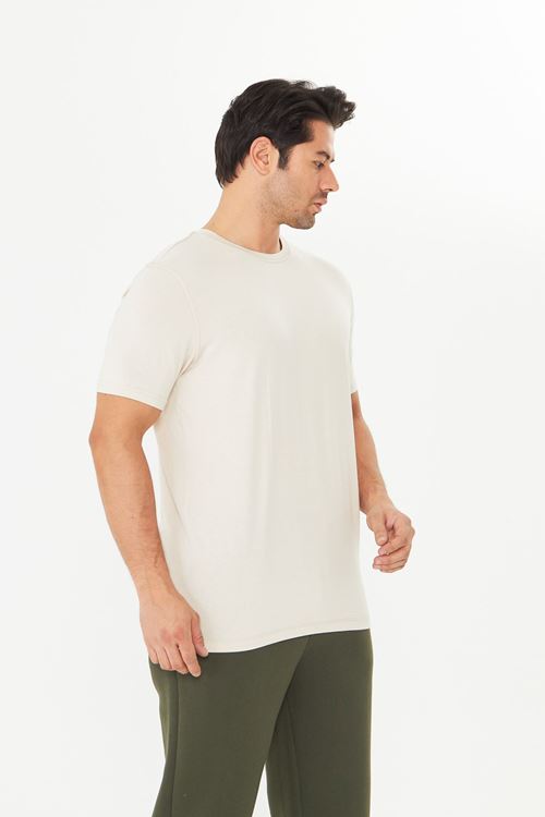 Erkek Viskon T-Shirt Yumuşak Dokulu, Rahat Nefes Alan Kumaş