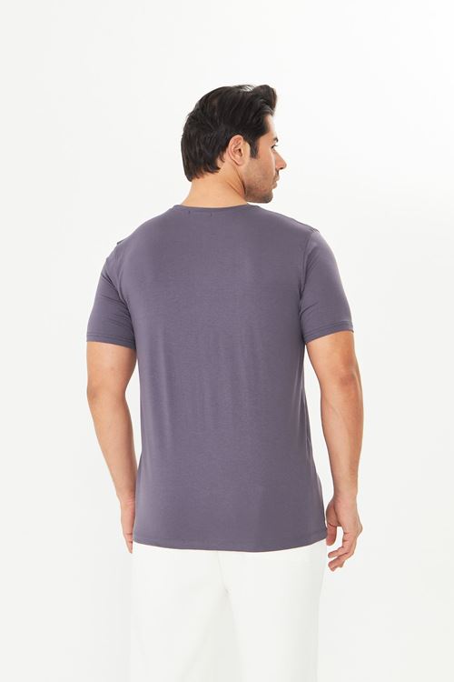 Erkek Viskon T-Shirt Yumuşak Dokulu, Rahat Nefes Alan Kumaş