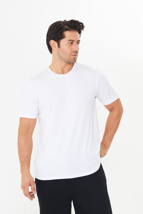 Erkek Viskon T-Shirt Yumuşak Dokulu, Rahat Nefes Alan Kumaş