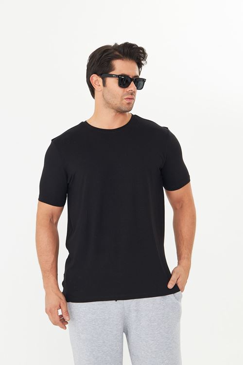 Erkek Viskon T-Shirt Yumuşak Dokulu, Rahat Nefes Alan Kumaş