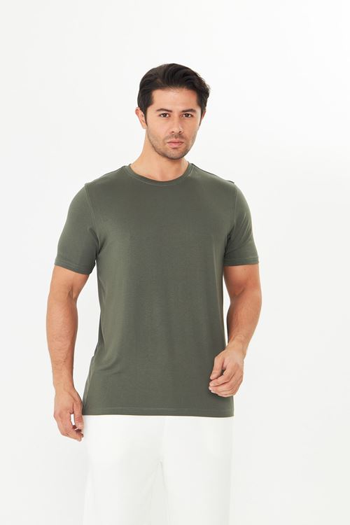 Erkek Viskon T-Shirt Yumuşak Dokulu, Rahat Nefes Alan Kumaş