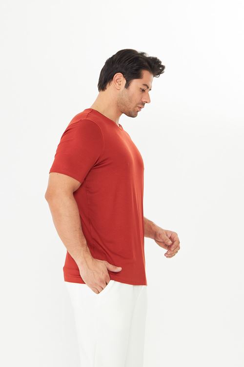 Erkek Viskon T-Shirt Yumuşak Dokulu, Rahat Nefes Alan Kumaş