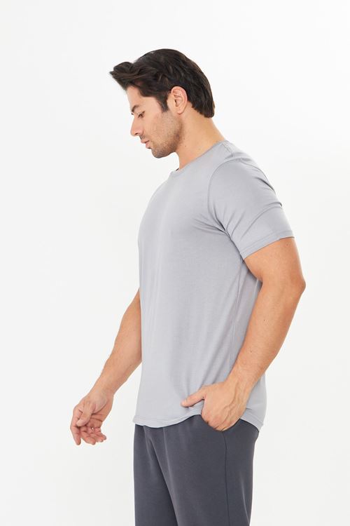 Erkek Viskon T-Shirt Yumuşak Dokulu, Rahat Nefes Alan Kumaş