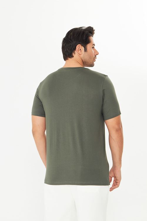 Erkek Viskon T-Shirt Yumuşak Dokulu, Rahat Nefes Alan Kumaş