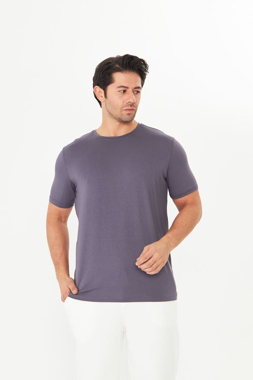 Erkek Viskon T-Shirt Yumuşak Dokulu, Rahat Nefes Alan Kumaş