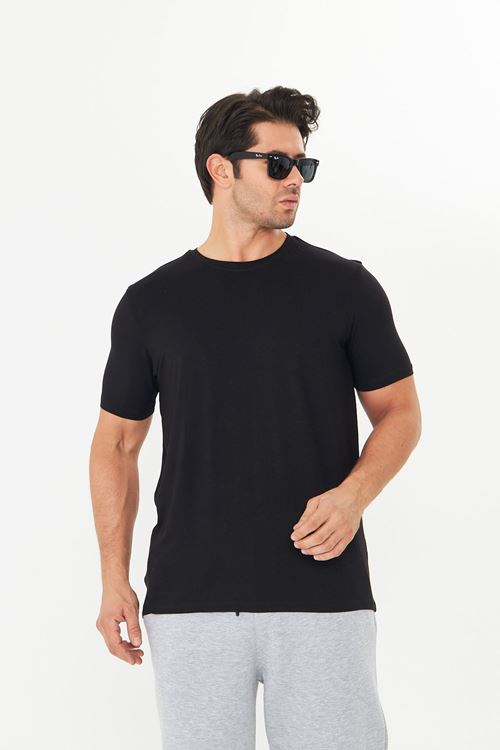 Erkek Viskon T-Shirt Yumuşak Dokulu, Rahat Nefes Alan Kumaş