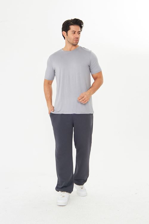 Erkek Viskon T-Shirt Yumuşak Dokulu, Rahat Nefes Alan Kumaş