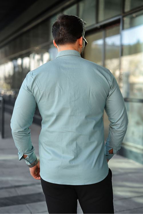 Slim Fit Jeans - Kot Erkek Gömlek Günlük Kullanıma Uygun