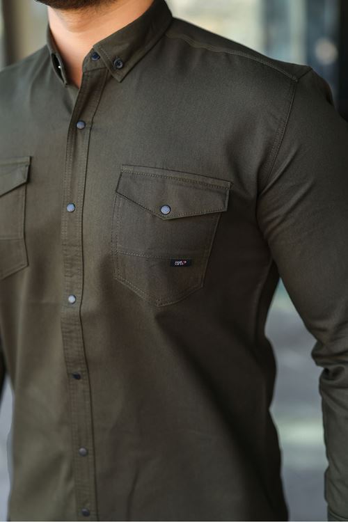 Slim Fit Jeans - Kot Erkek Gömlek Günlük Kullanıma Uygun