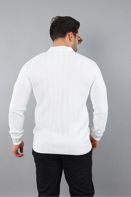 Erkek Polo Yaka Çizgili Triko