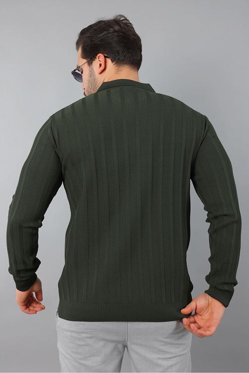 Erkek Polo Yaka Çizgili Triko